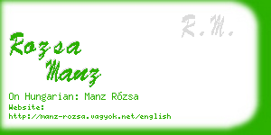 rozsa manz business card